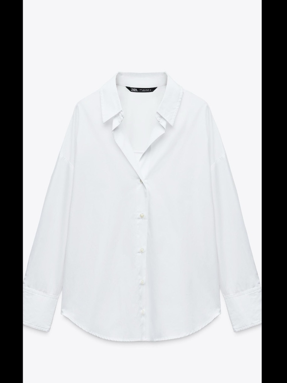 Zara White Poplin Shirt